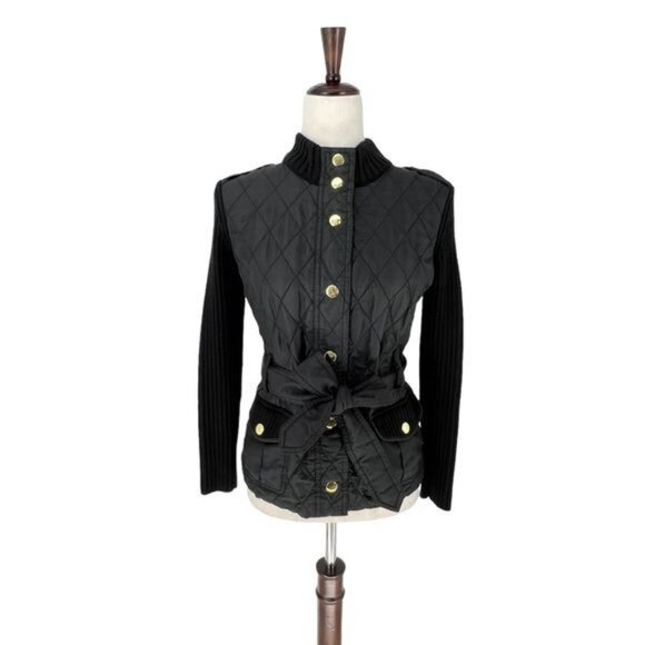 Banana Republic Wool Quilted Belted Jacket | Small - Picture 2 of 9